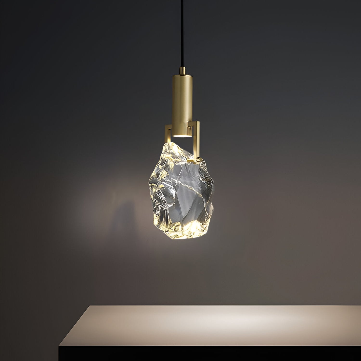 Luxury Nordic Crystal Copper Pendant Lamp