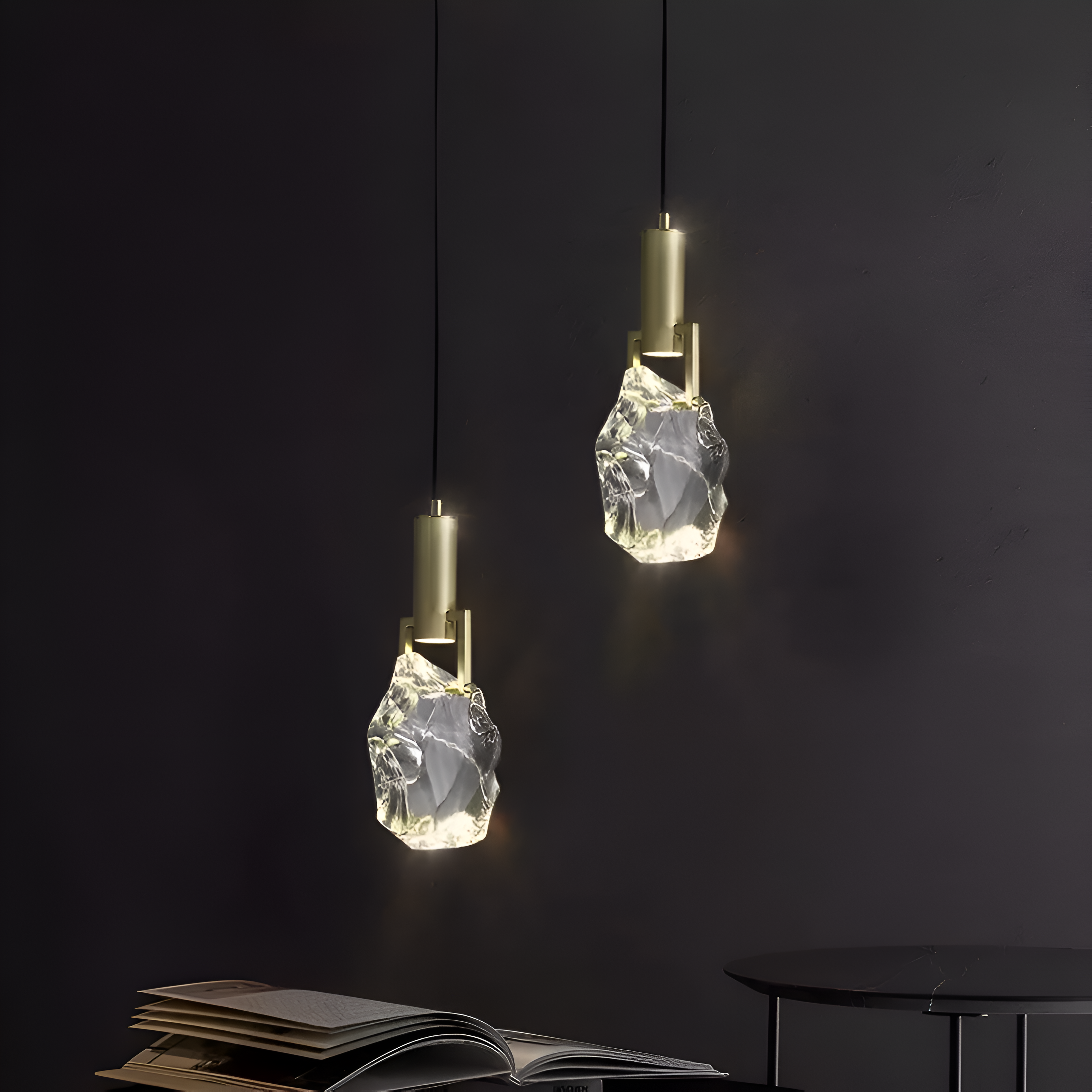 Luxury Nordic Crystal Copper Pendant Lamp