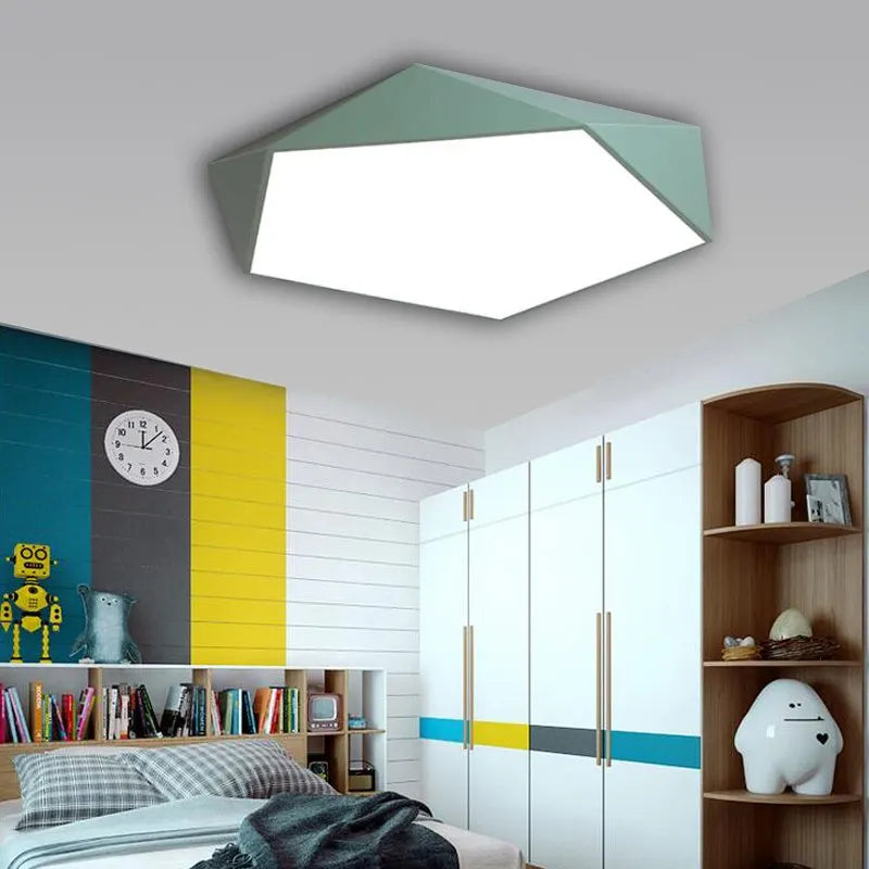 Macaron Pentagonal LED Ceiling Lamp