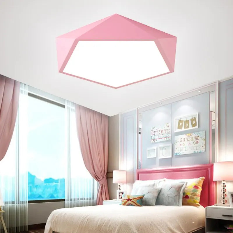 Macaron Pentagonal LED Ceiling Lamp