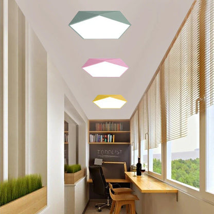 Macaron Pentagonal LED Ceiling Lamp