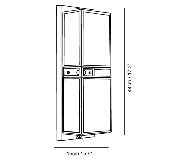 Lámpara de pared exterior a prueba de agua IP65 Retro Magari de latón