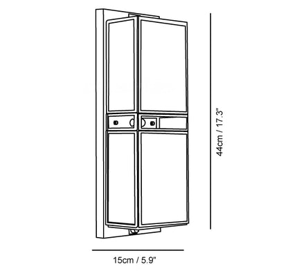 Lámpara de pared exterior a prueba de agua IP65 Retro Magari de latón