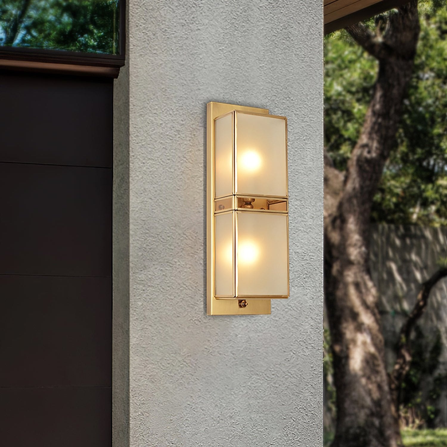 Retro Magari Brass Outdoor Wall Lamp