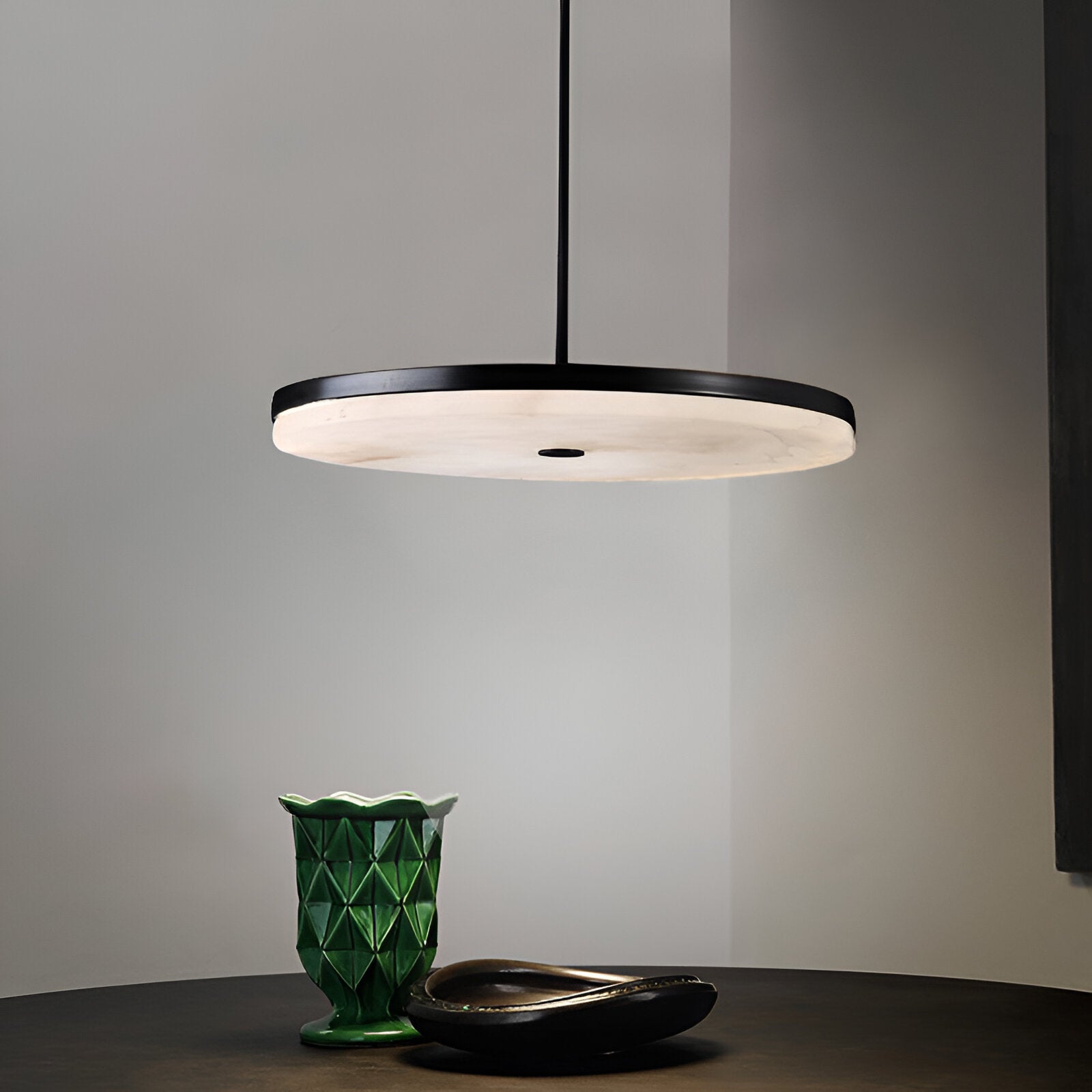 Manhattan Round Alabaster Pendant Light