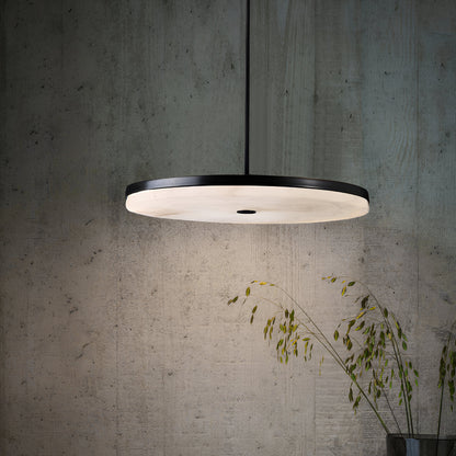 Manhattan Round Alabaster Pendant Light
