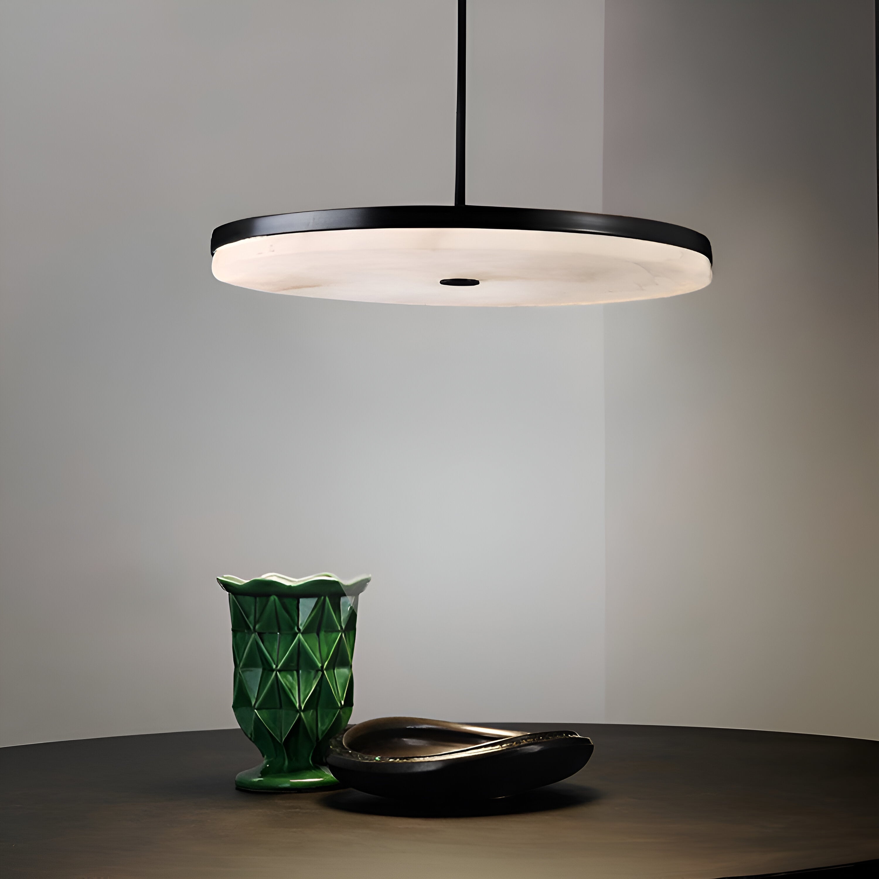 Manhattan Round Alabaster Pendant Light