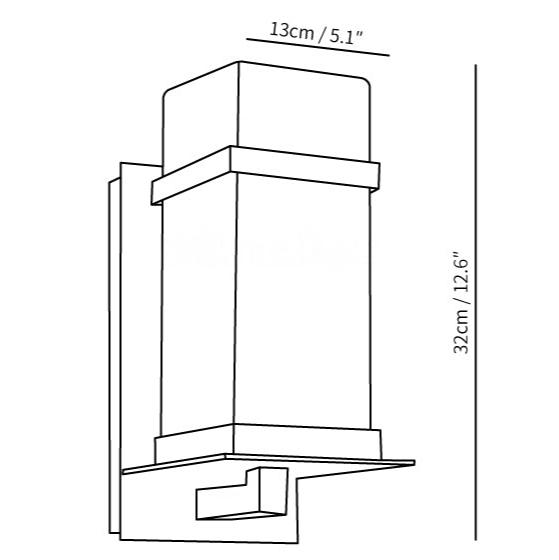 Lampada da parete esterna impermeabile Mcdade IP65