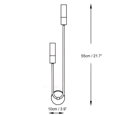 Nordic Modern Simplicity Iron &amp; Acrylic Long Tube Wall Light