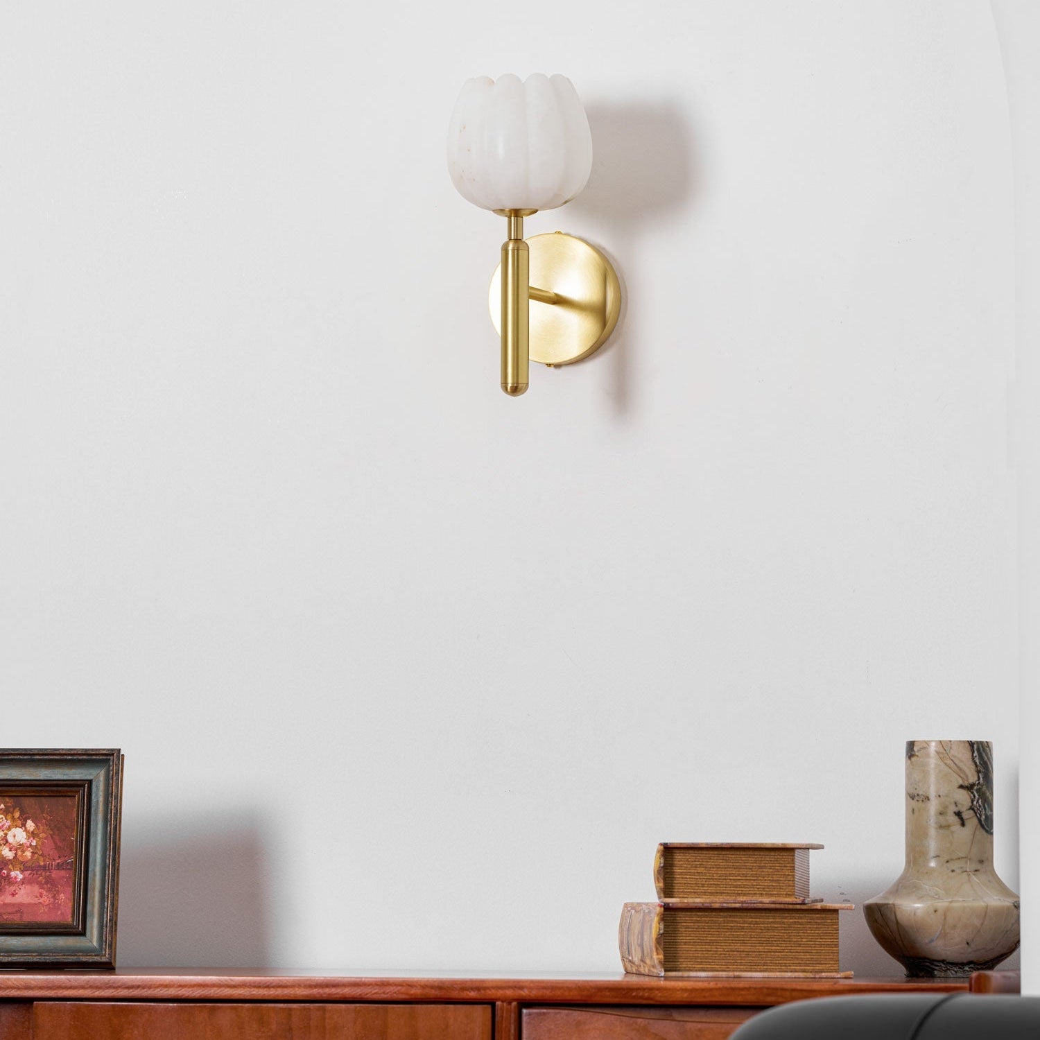 Milan Modern Alabaster Wall Light