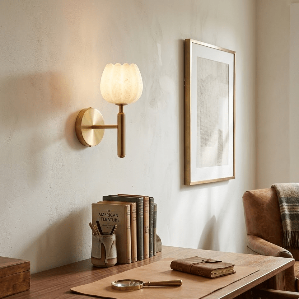 Milan Modern Alabaster Wall Light