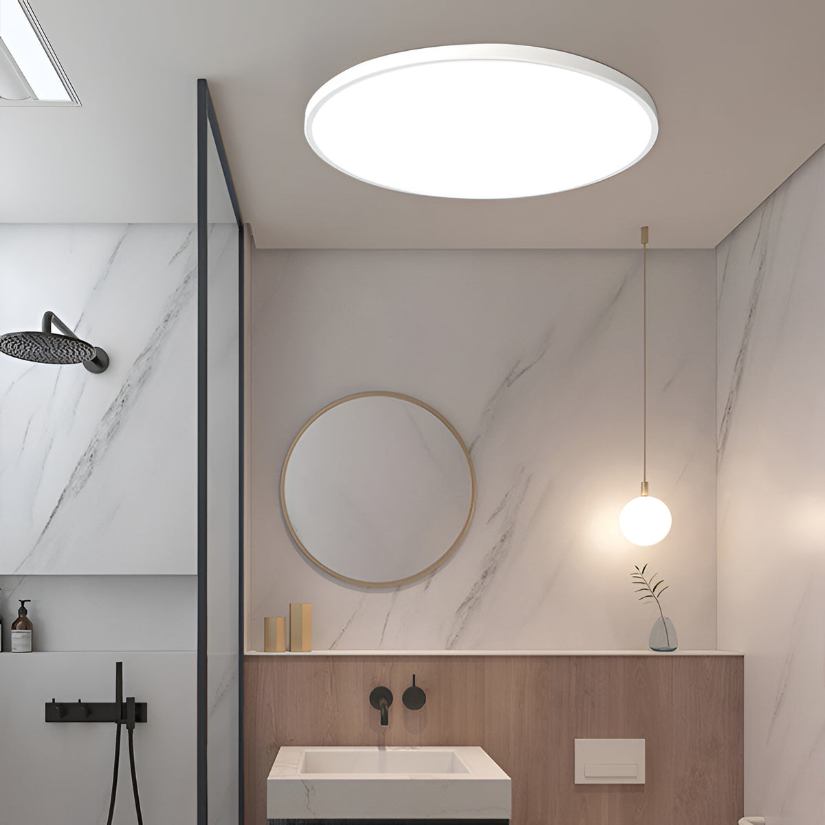 Selene Minimalist Acrylic Round LED Ceiling Light