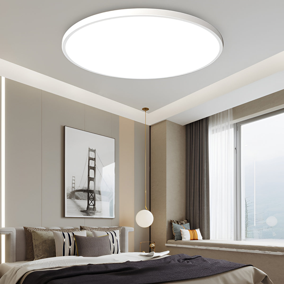 Selene Minimalist Acrylic Round LED Ceiling Light