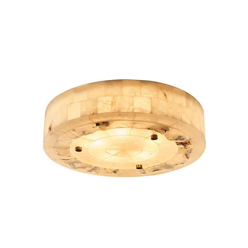 Maja Retro Alabaster Ceiling Light 40 cm lit