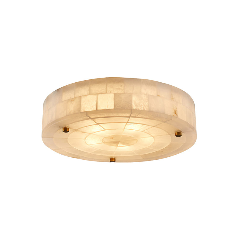 Maja Retro Alabaster Ceiling Light 50 cm lit