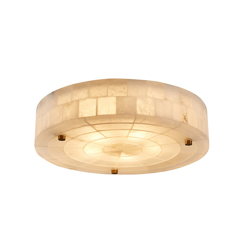 Maja Retro Alabaster Ceiling Light 60 cm lit