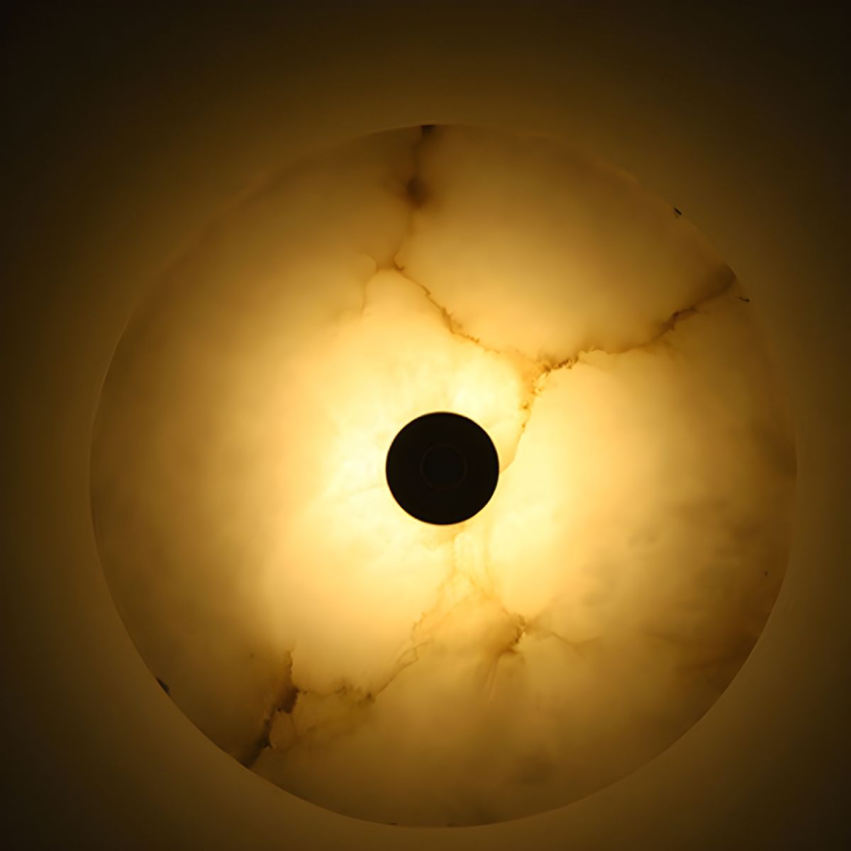 Modern Luxury Round Marble Alabaster Wall Lamp