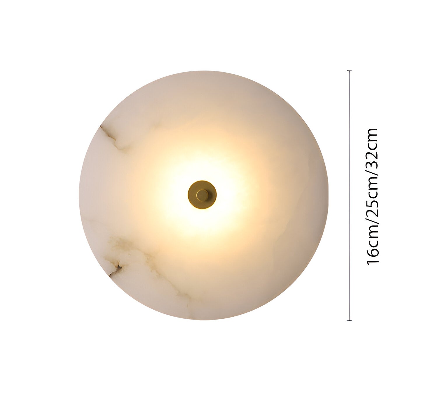 Modern Luxury Round Marble Alabaster Wall Lamp