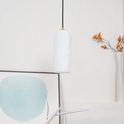 Mid-Century Alabaster Modern Monty Pendant Light