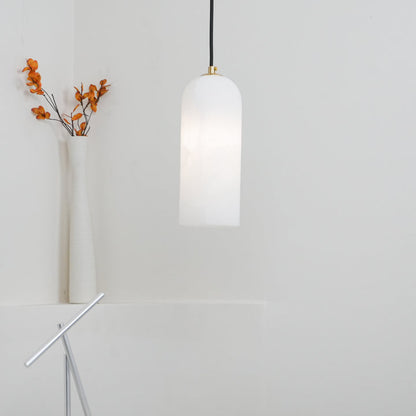 Mid-Century Alabaster Modern Monty Pendant Light