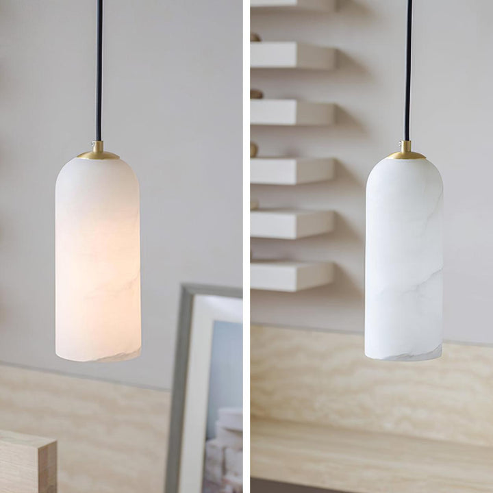 Mid-Century Alabaster Modern Monty Pendant Light