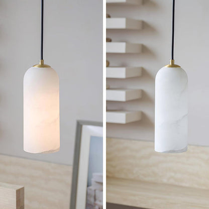 Mid-Century Alabaster Modern Monty Pendant Light