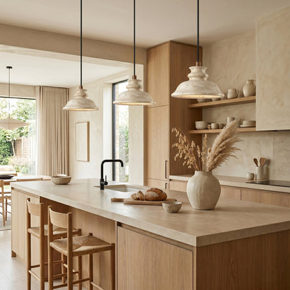 Orion Modern Travertine Ceiling Light
