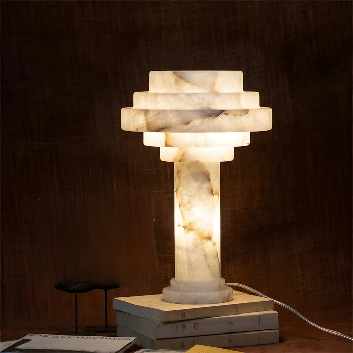 Edda Japandi Alabaster Table Lamp