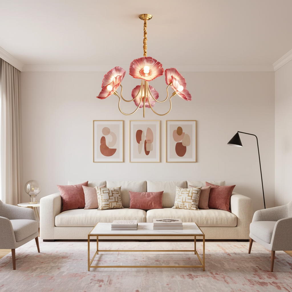 Blossom of Light Glass Chandelier