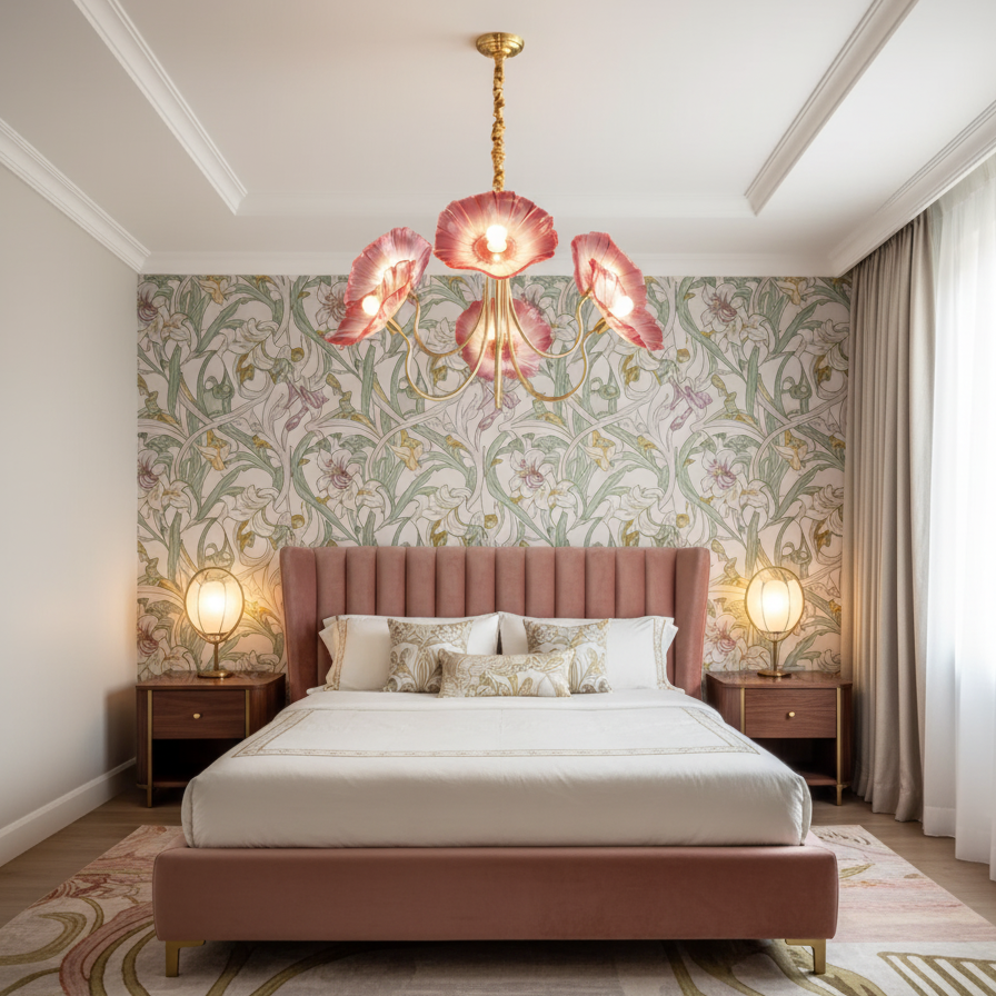 Blossom of Light Glass Chandelier