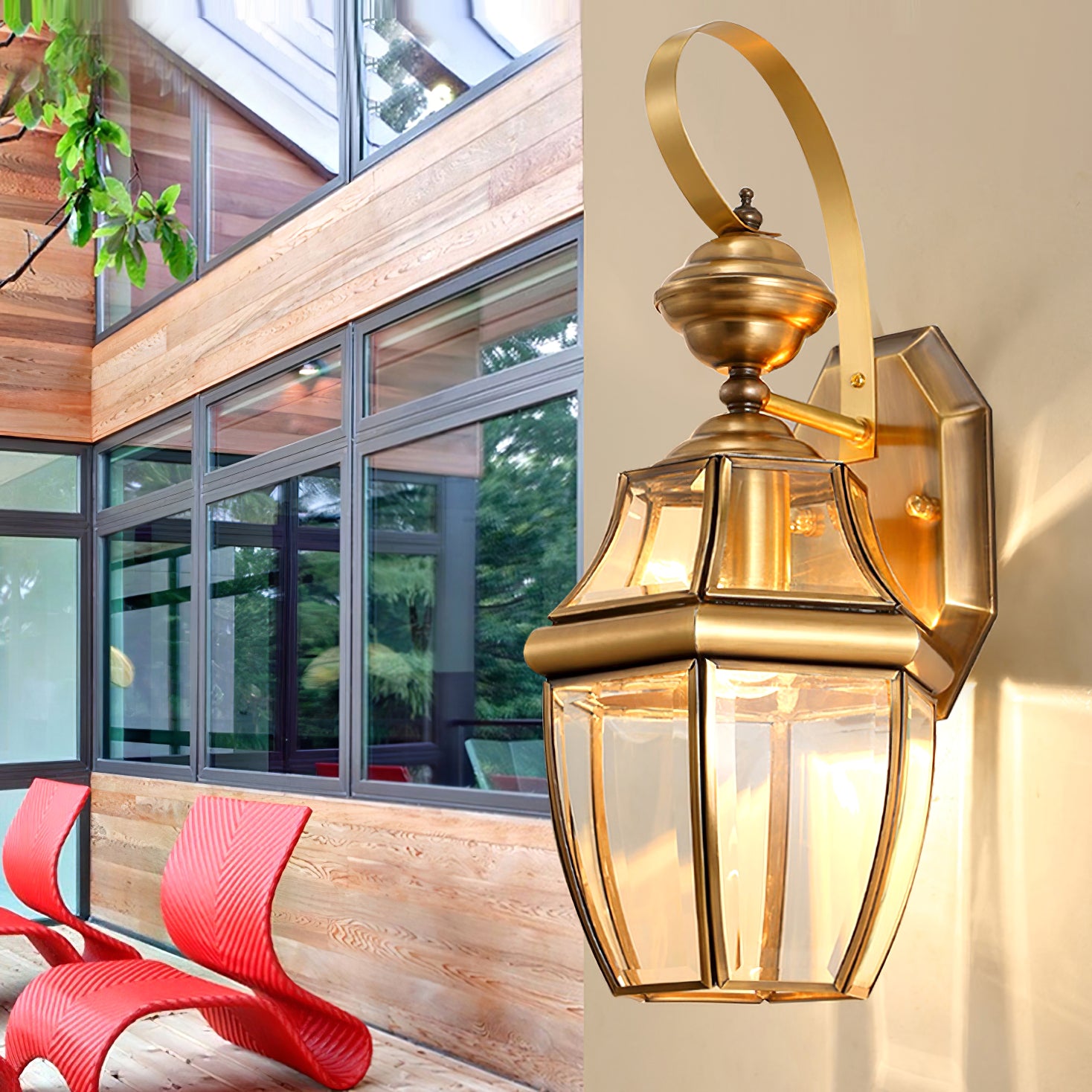 Retro Newbury Outdoor Lantern Wall Light