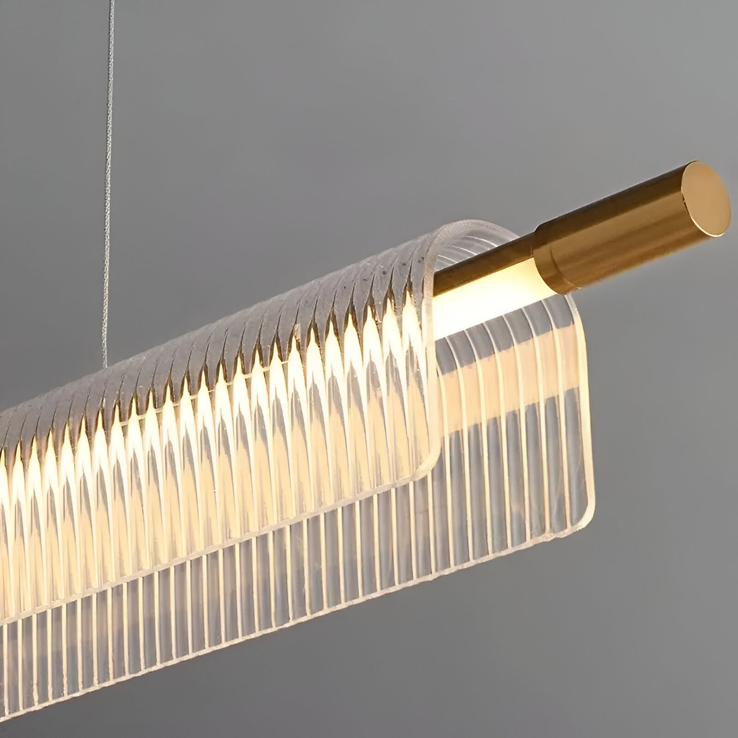Nordic Acrylic Linear Iron Strip Pendant Light