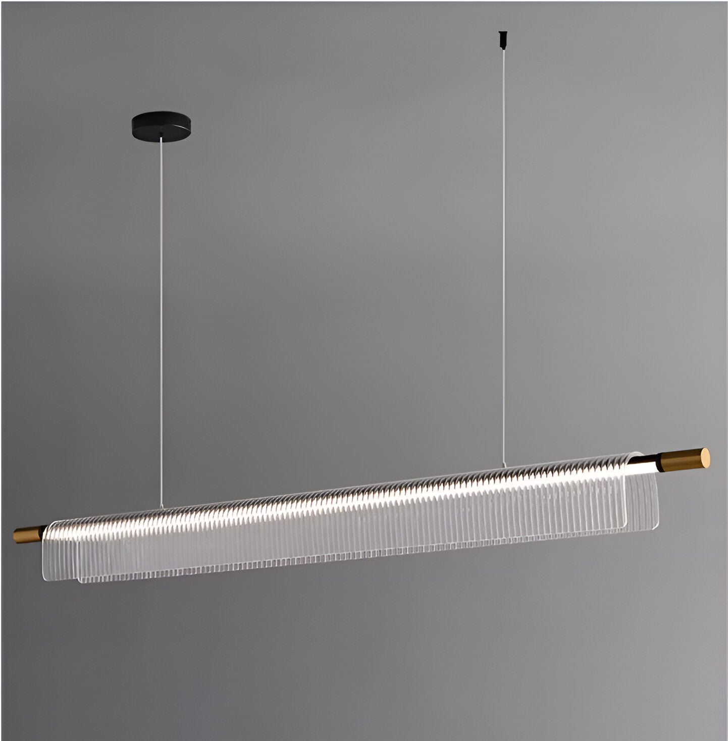 Nordic Acrylic Linear Iron Strip Pendant Light