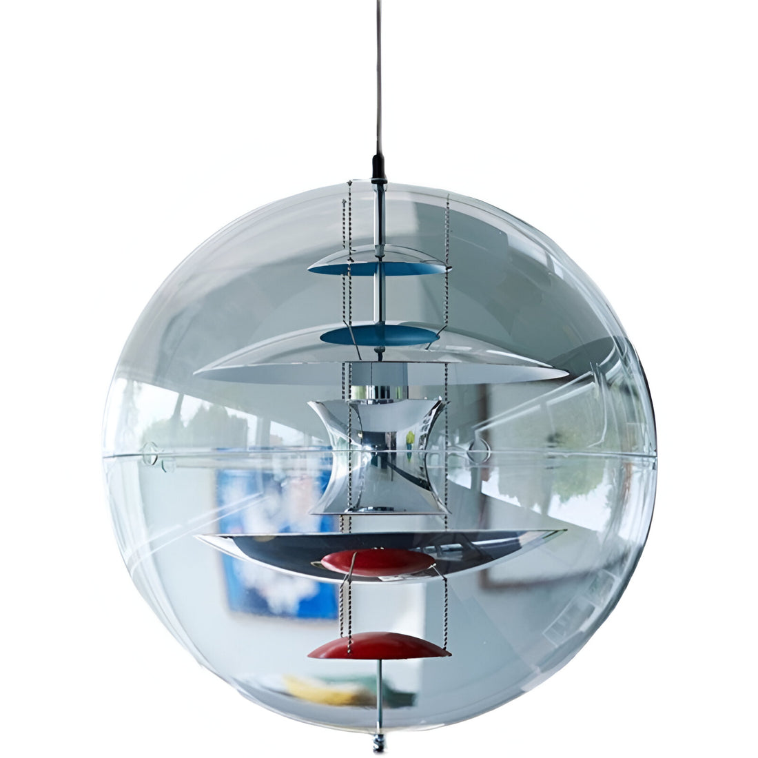 Nordic Acrylic Shade Iron Finish Alena Pendant Light