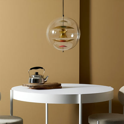 Nordic Acrylic Shade Iron Finish Alena Pendant Light