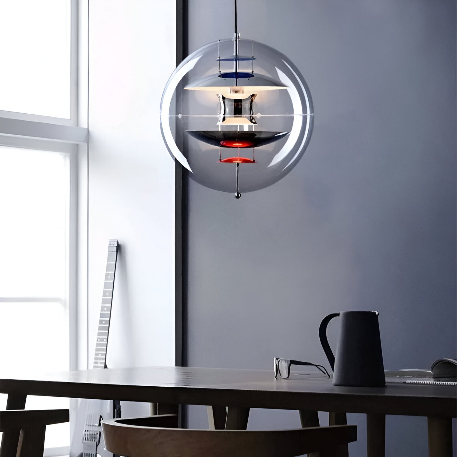 Nordic Acrylic Shade Iron Finish Alena Pendant Light