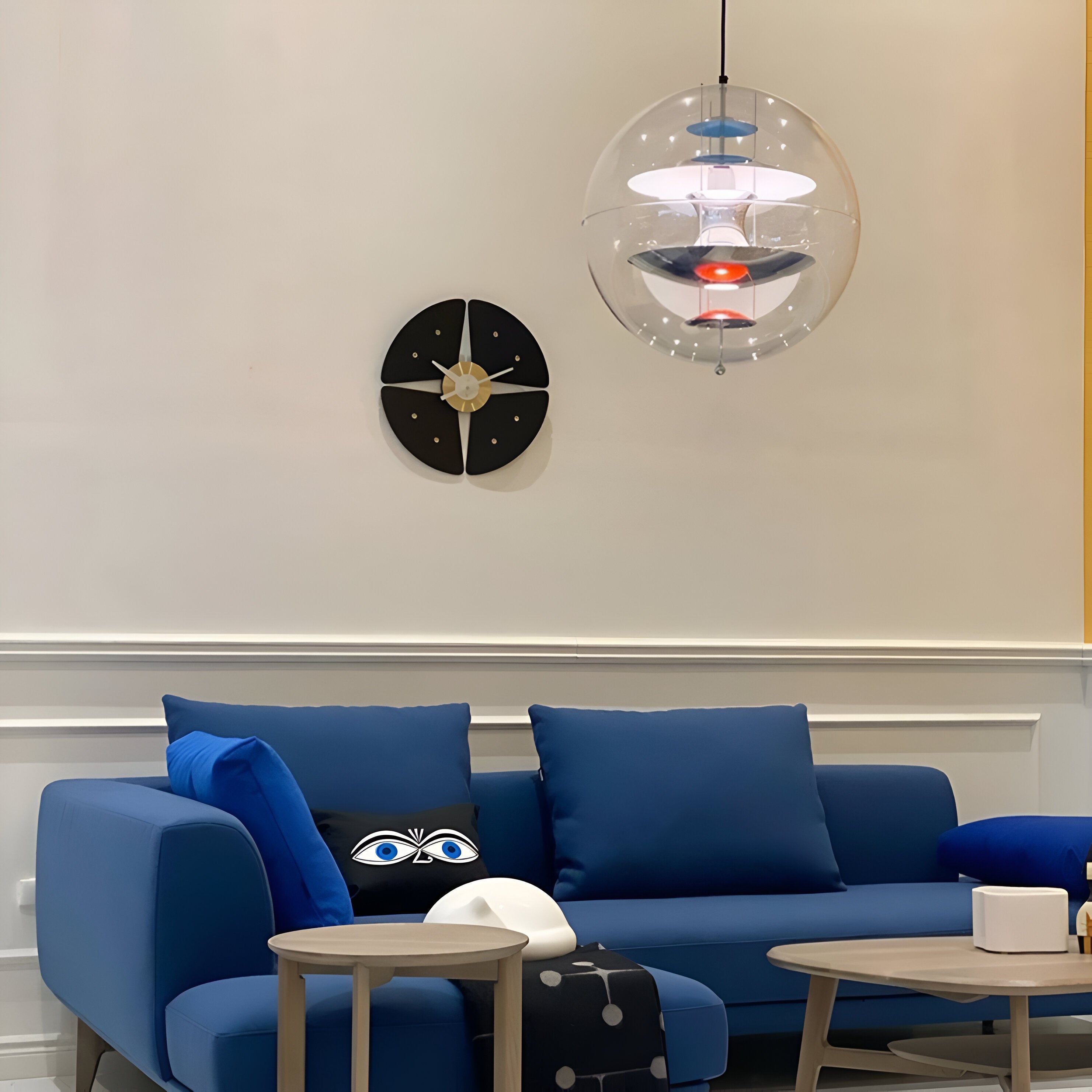 Nordic Acrylic Shade Iron Finish Alena Pendant Light