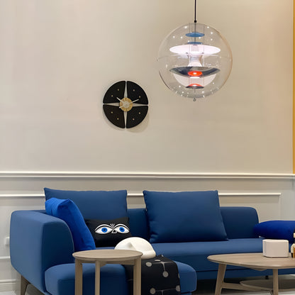 Nordic Acrylic Shade Iron Finish Alena Pendant Light