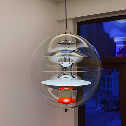 Nordic Acrylic Shade Iron Finish Alena Pendant Light