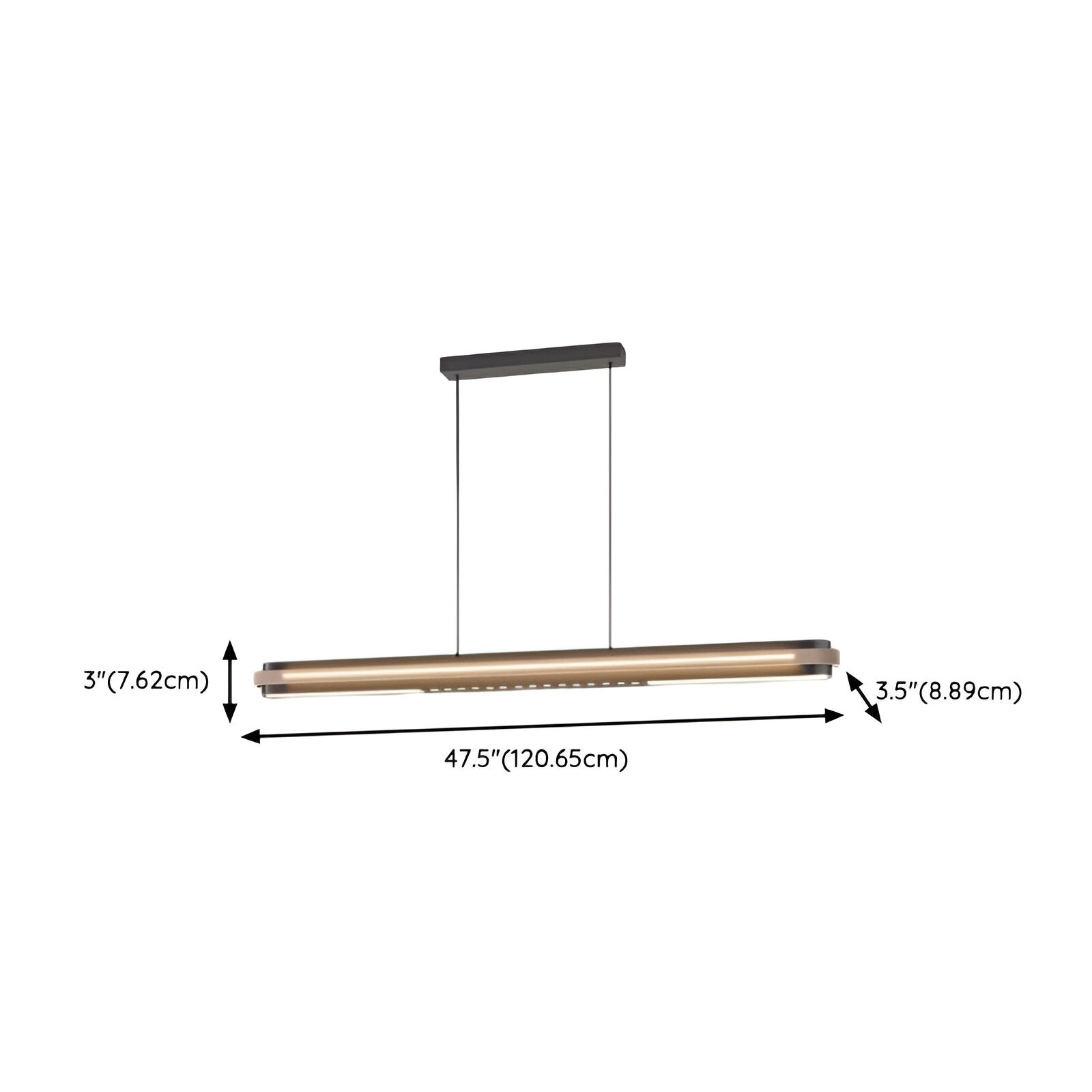 Nordic Acrylic Shade Modessa Linear Pendant Light