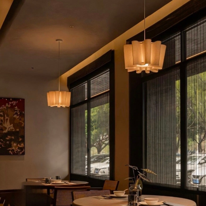 Nordic Creamy Fabric Shade Ainara Pendant Light