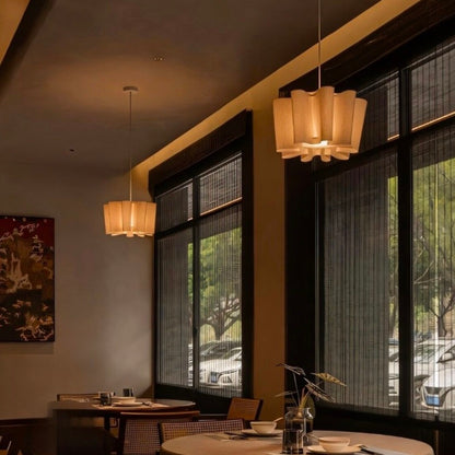 Nordic Creamy Fabric Shade Ainara Pendant Light