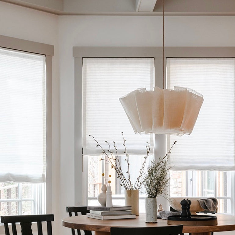 Nordic Creamy Fabric Shade Ainara Pendant Light