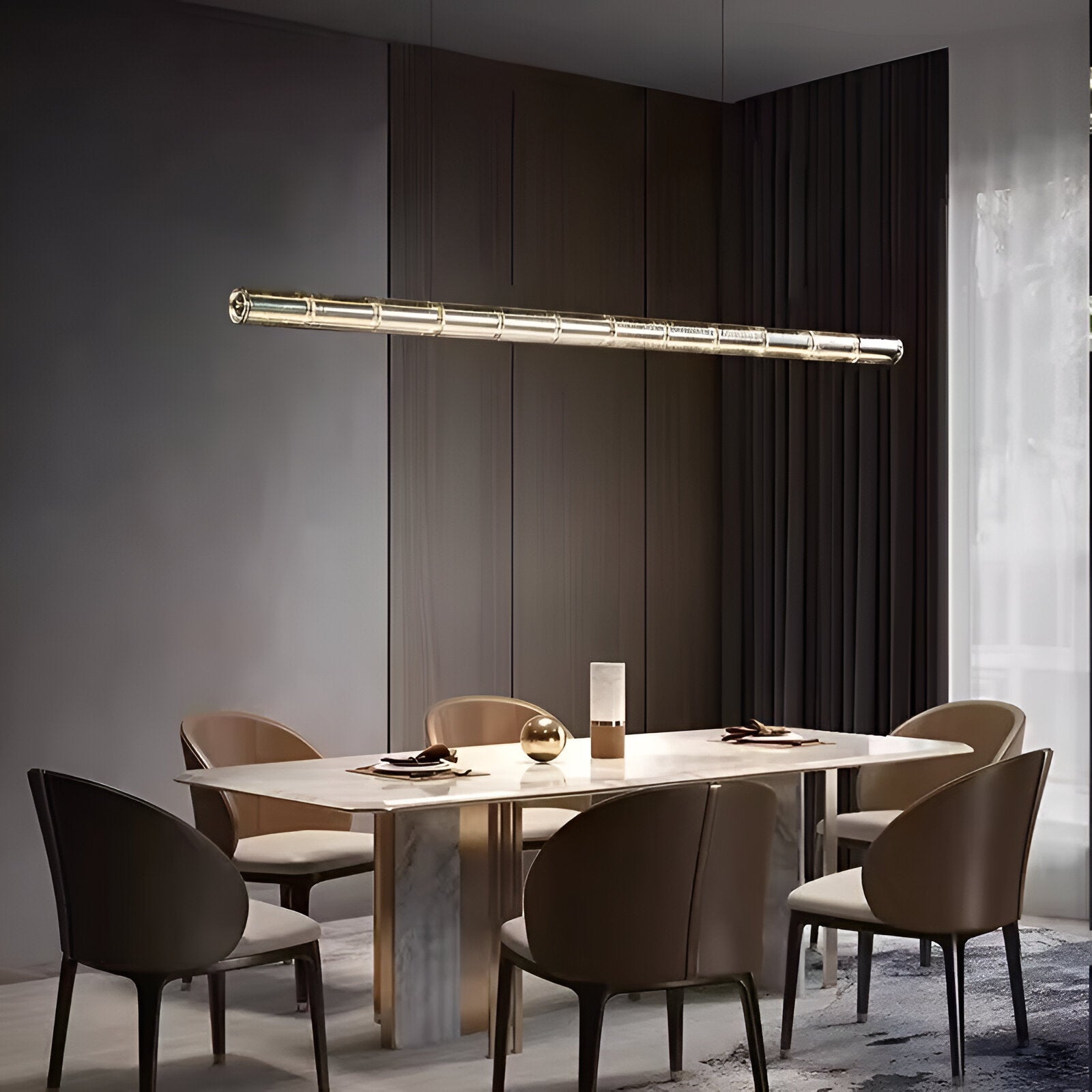 Nordic Aluminum with Glass Shade Luke Pendant Light