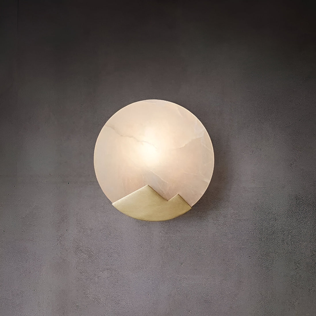 Marble Copper Moon Wall Light