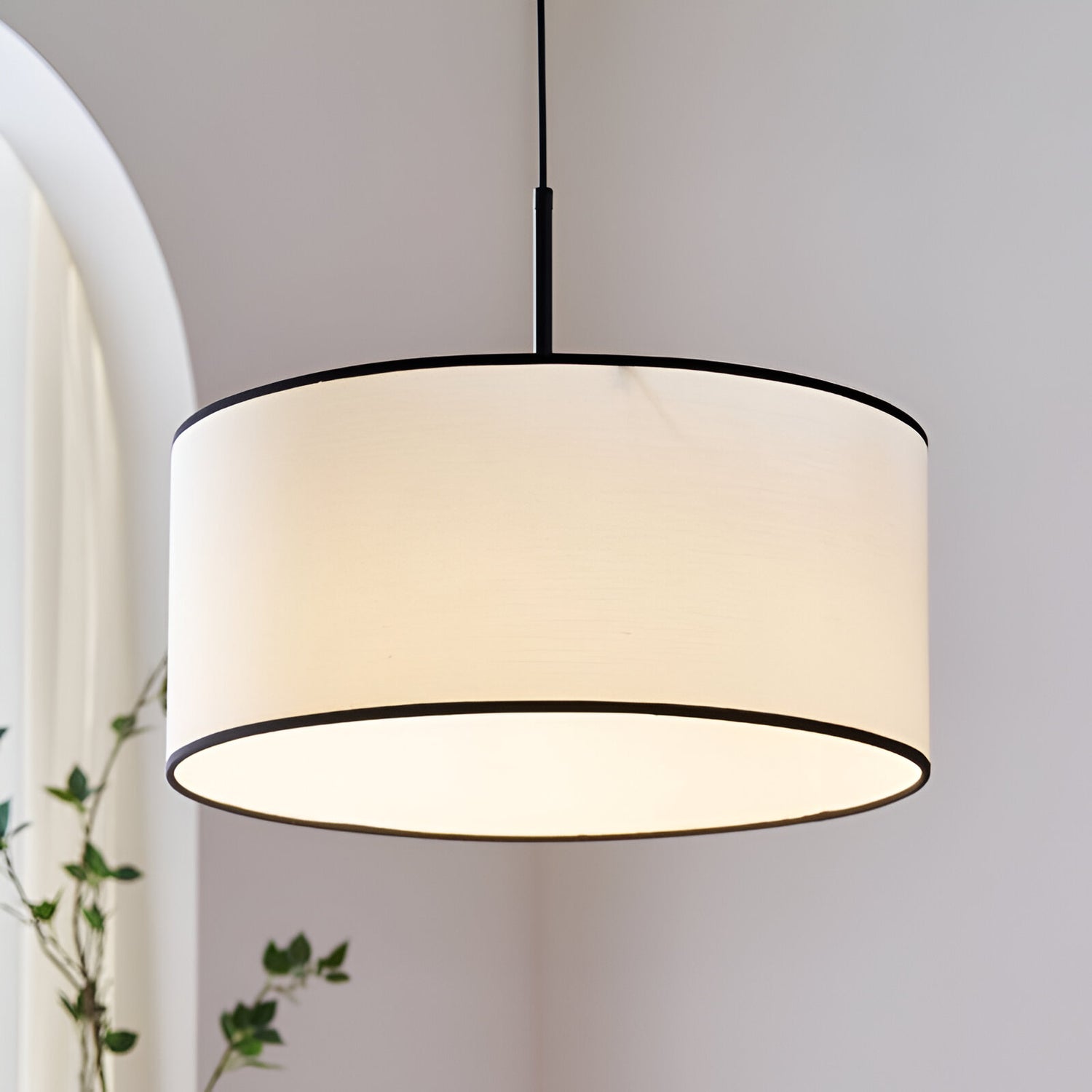 Nordic Cream Style Viena Fabric Pendant Light