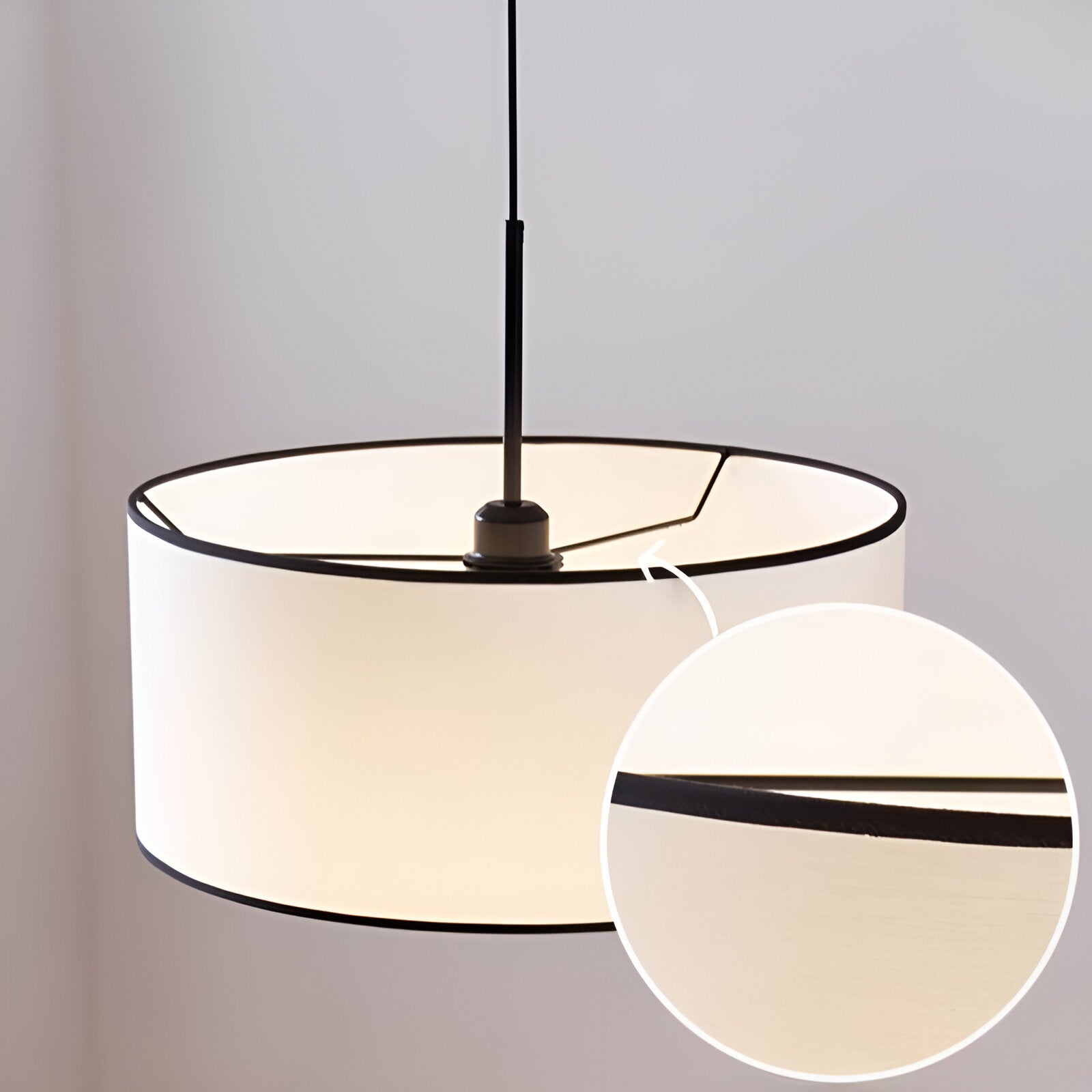Nordic Cream Style Viena Fabric Pendant Light