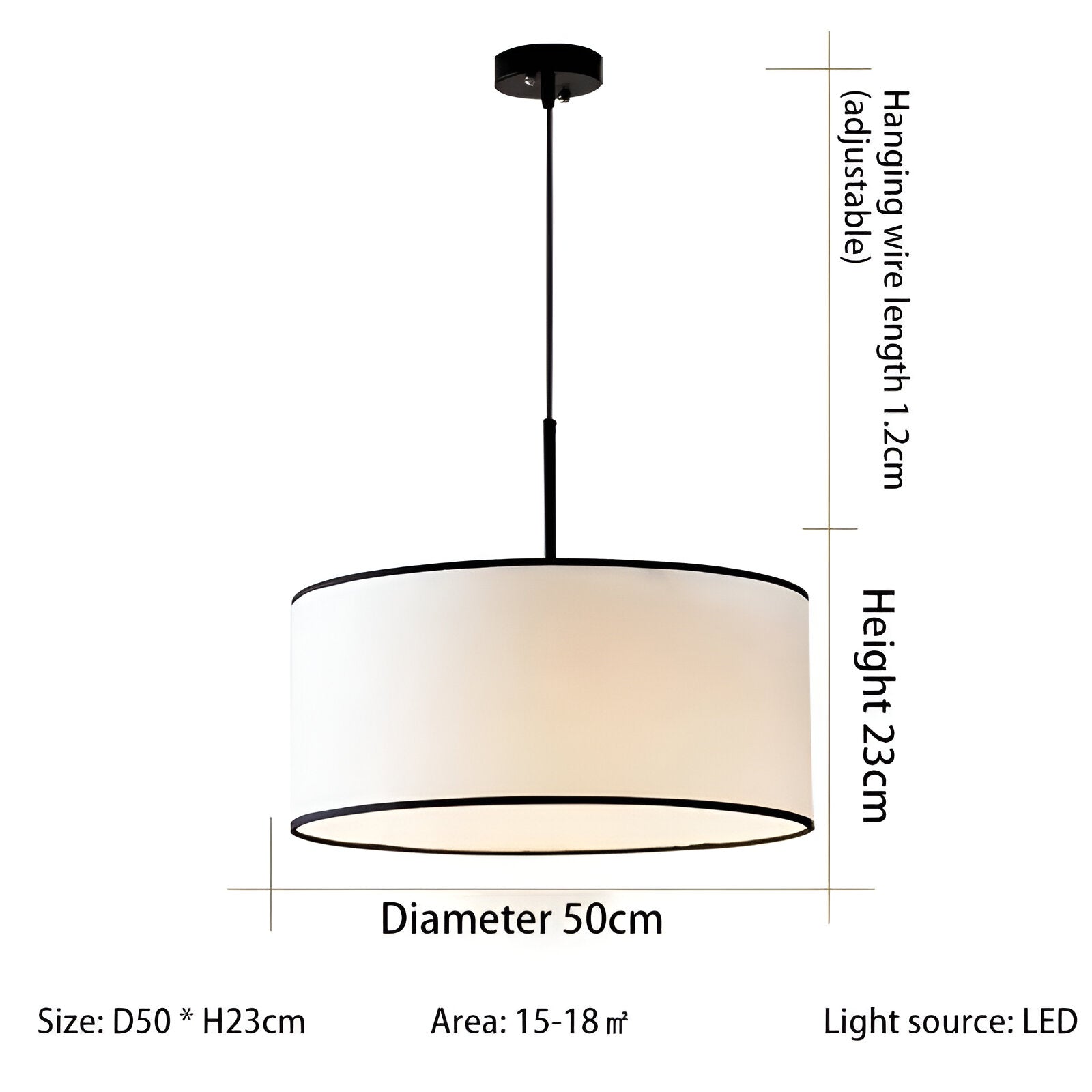 Nordic Cream Style Viena Fabric Pendant Light