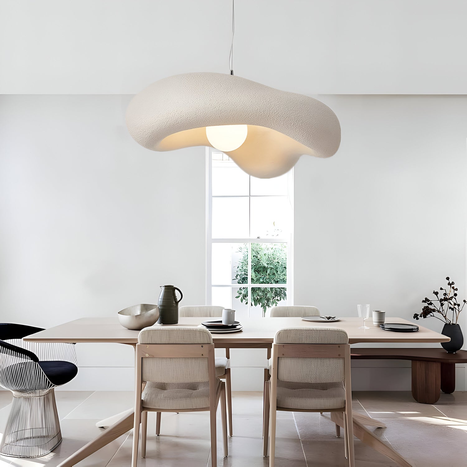 Japandi Cloud Wabi Sabi Textured Pendant Light