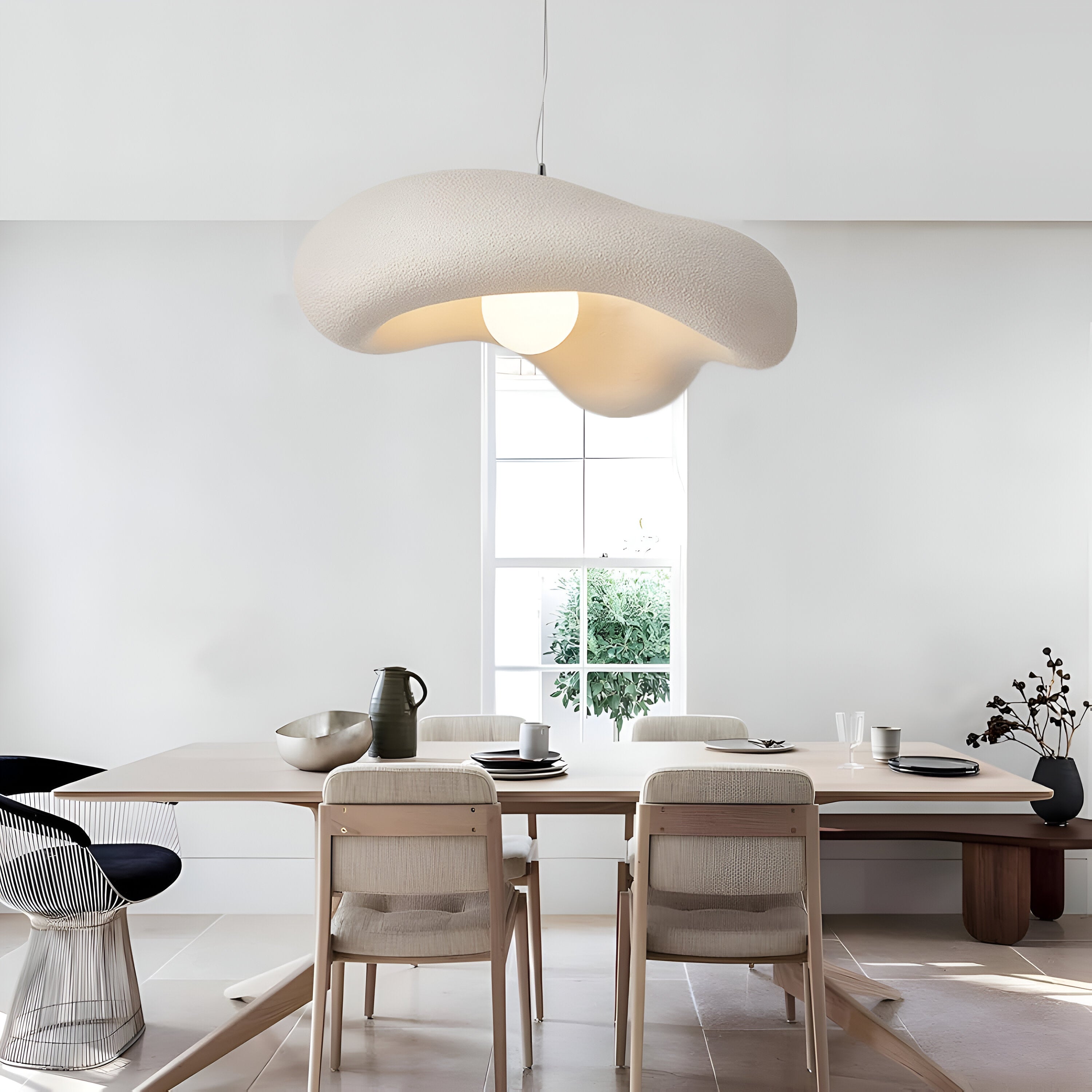 Japandi Cloud Wabi Sabi Textured Pendant Light